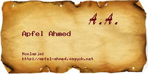 Apfel Ahmed névjegykártya